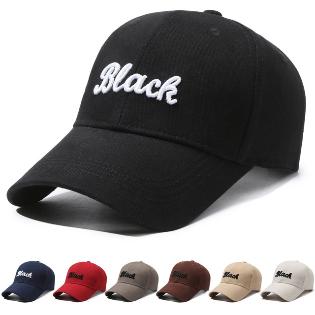 Unisex Korean Style Letter Embroidered Soft Crown Baseball Cap Casual College Style Sun Protection Hat