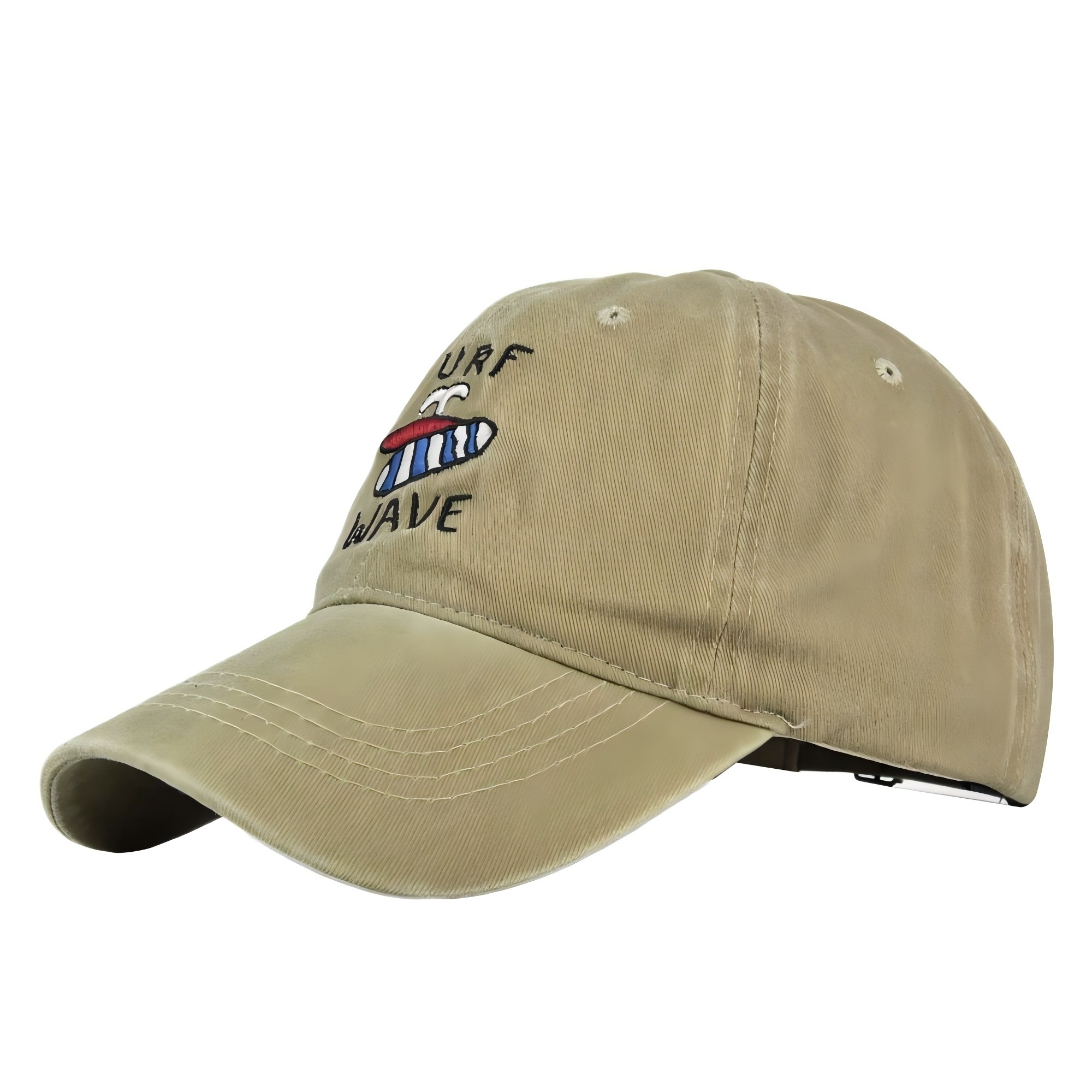 Vintage Washed Baseball Cap "Surf Wave" Embroidery Distressed Adjustable Sun Hat for Men Women