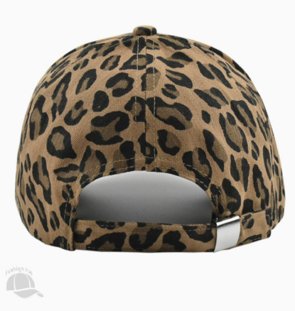New Cross-Border Round Top Leopard Print Baseball Cap for Women & Men, Fashion Versatile INS Style Sun Hat Outdoor Casual Peaked Cap