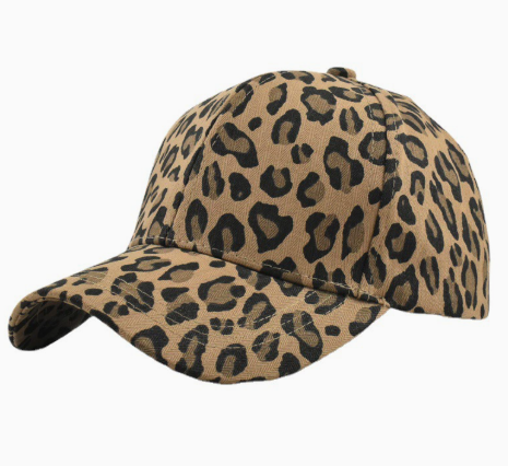 New Cross-Border Round Top Leopard Print Baseball Cap for Women & Men, Fashion Versatile INS Style Sun Hat Outdoor Casual Peaked Cap
