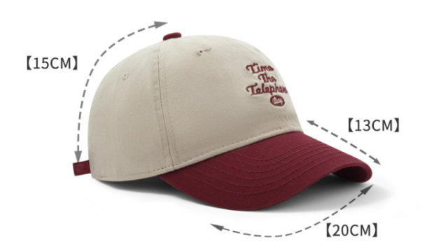 New American Style Color Block Soft Top Baseball Cap for Women, Spring Summer Sun Hat, Big Head Friendly & Face Slimming Peaked Cap