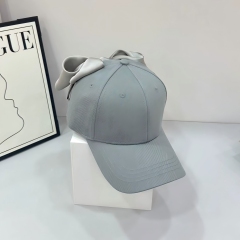 Summer Japanese Style Sweet Big Bow Baseball Cap for Women Fashion Satin Bowknot Adjustable Sun Hat Visor Caps