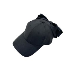 Summer Japanese Style Sweet Big Bow Baseball Cap for Women Fashion Satin Bowknot Adjustable Sun Hat Visor Caps