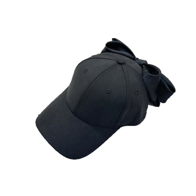 Summer Japanese Style Sweet Big Bow Baseball Cap for Women Fashion Satin Bowknot Adjustable Sun Hat Visor Caps