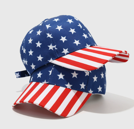 American Flag Baseball Cap for Men Women, Fourth of July Patriotic Hat, Outdoor Sun Protection Adjustable Dad Hat