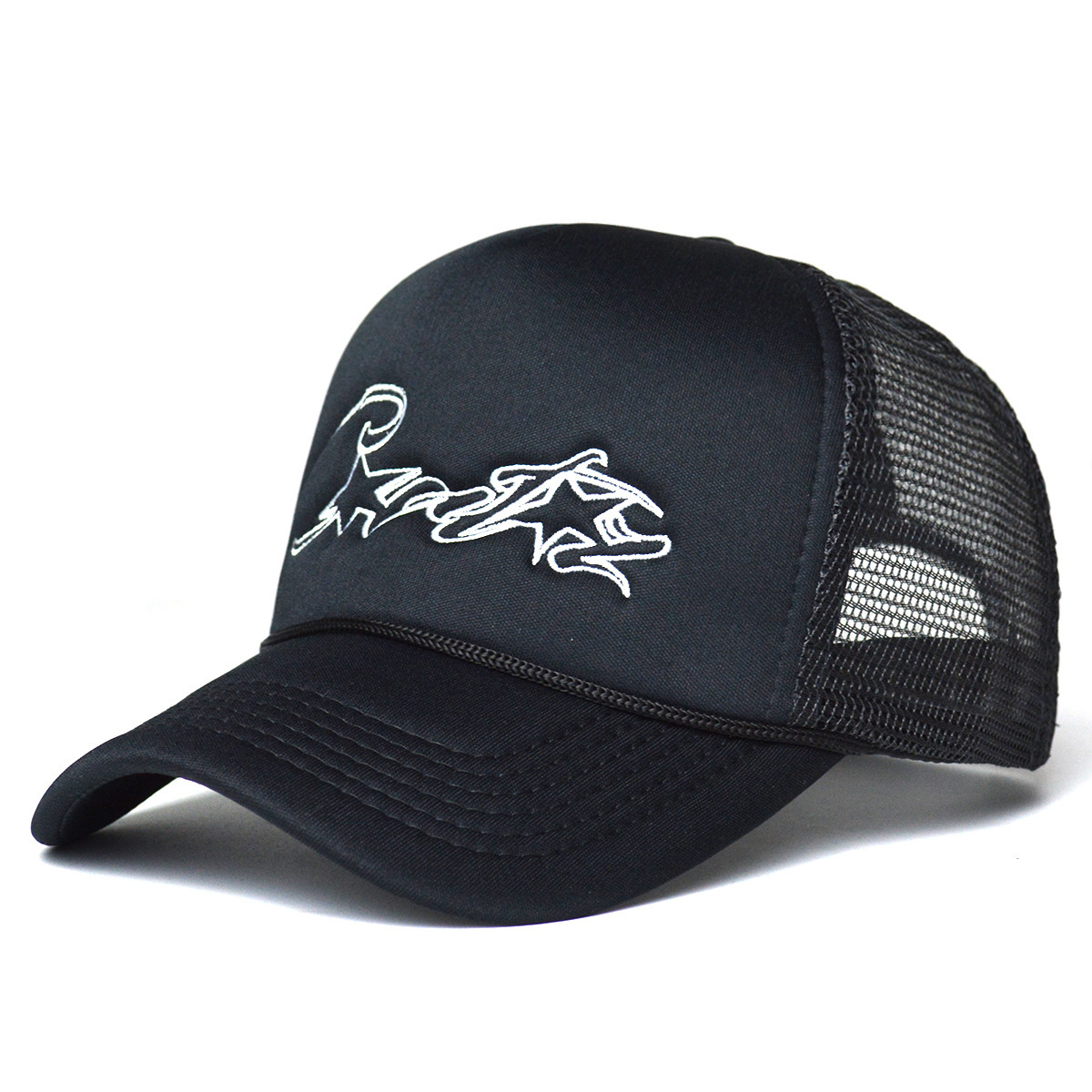 New American Style Trucker Hat Curved Brim Men Women Letter Embroidery Adjustable Sun Visor Driver Cap
