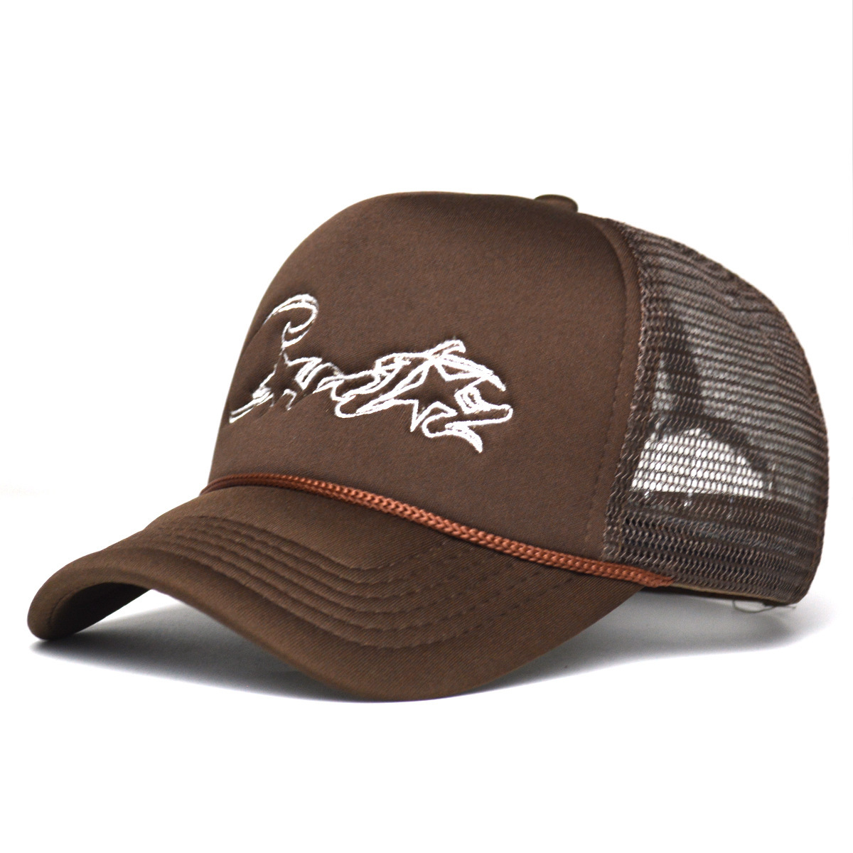 New American Style Trucker Hat Curved Brim Men Women Letter Embroidery Adjustable Sun Visor Driver Cap