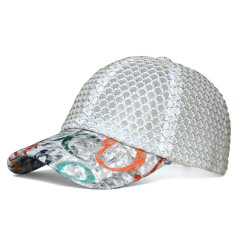 Women's Summer Sun Protection Baseball Cap Casual Breathable Mesh Lace Hat Fashion Adjustable Trucker Cap