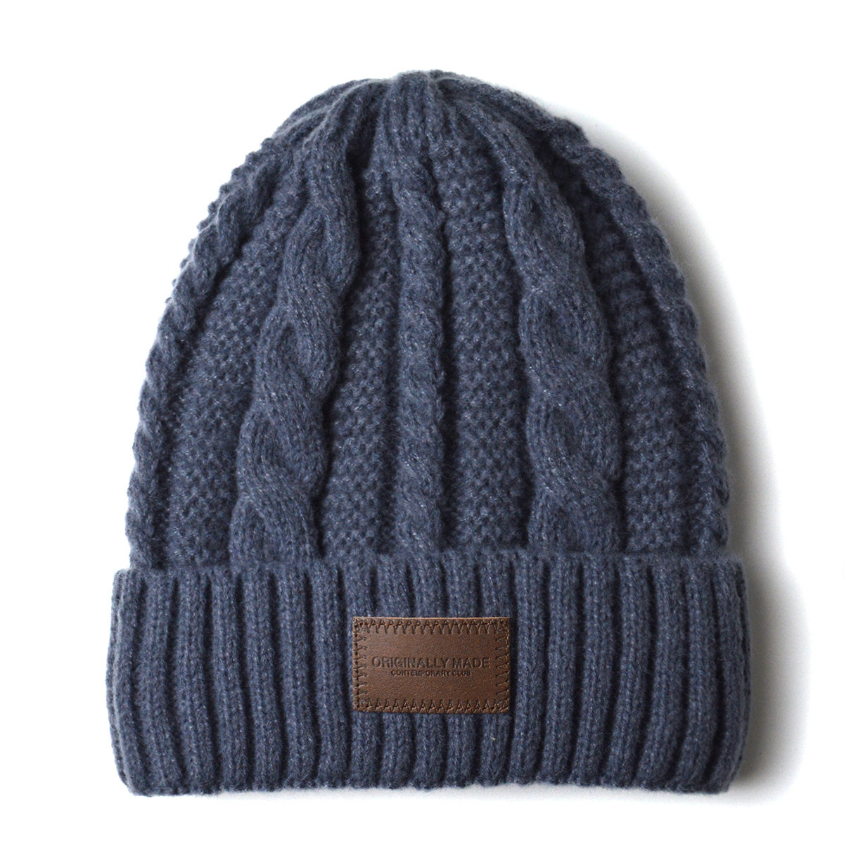 Women's Korean Style Twist Knitted Beanie Autumn Winter Thick Warm Ear Protection Knit Hat Fashion Cold Cap
