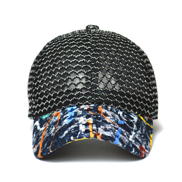 Women's Summer Sun Protection Baseball Cap Casual Breathable Mesh Lace Hat Fashion Adjustable Trucker Cap