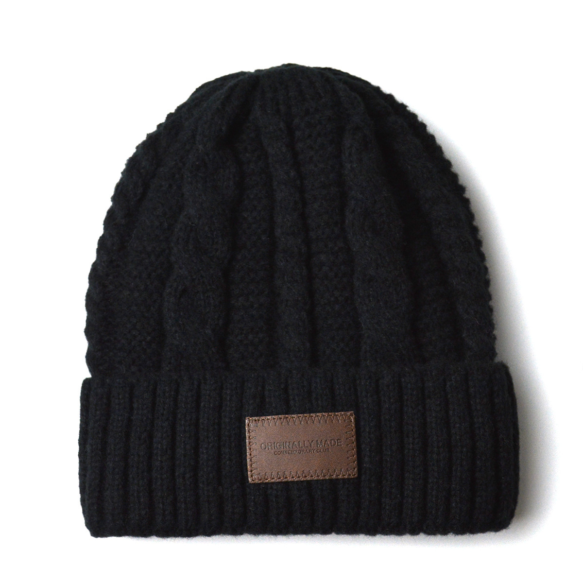 Women's Korean Style Twist Knitted Beanie Autumn Winter Thick Warm Ear Protection Knit Hat Fashion Cold Cap