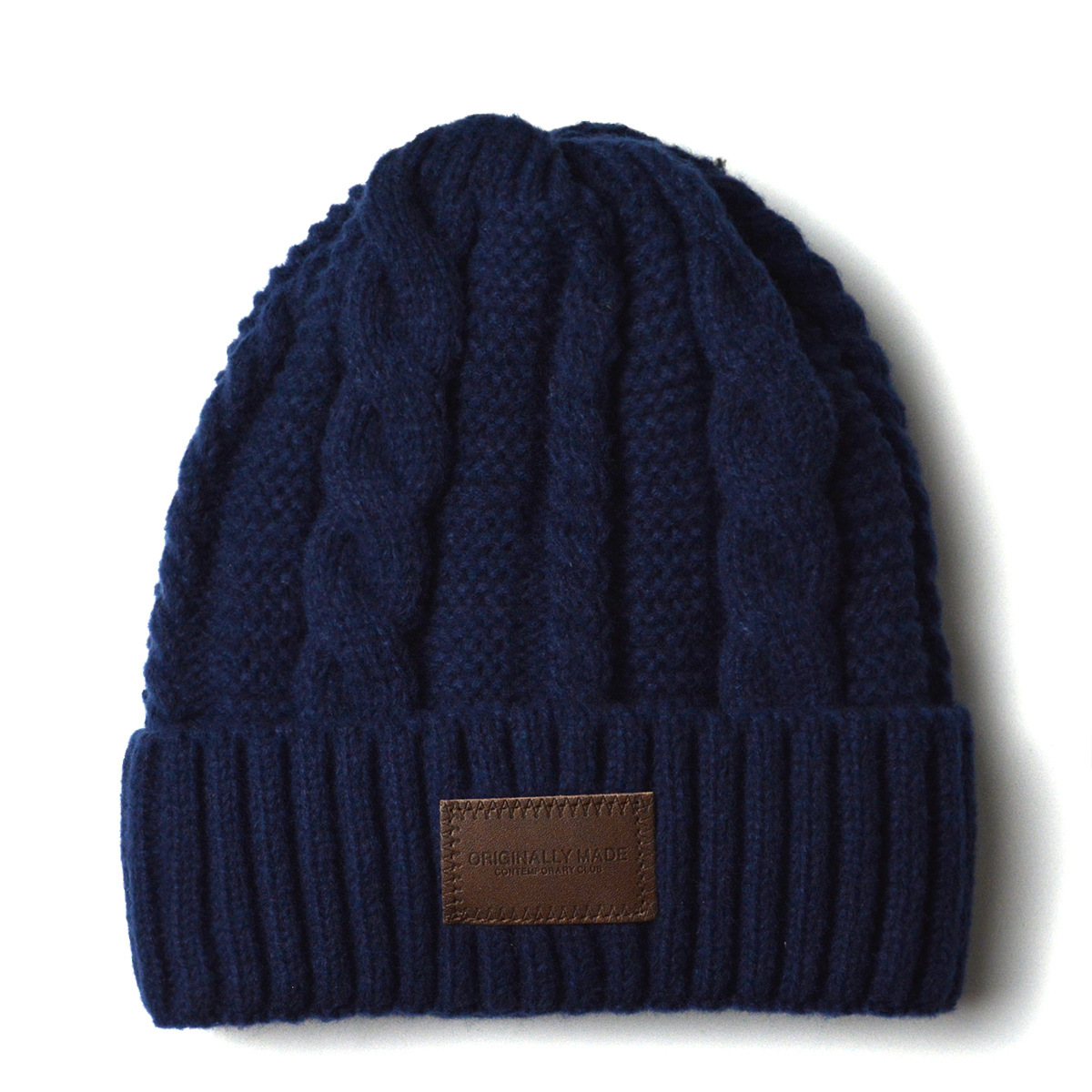Women's Korean Style Twist Knitted Beanie Autumn Winter Thick Warm Ear Protection Knit Hat Fashion Cold Cap