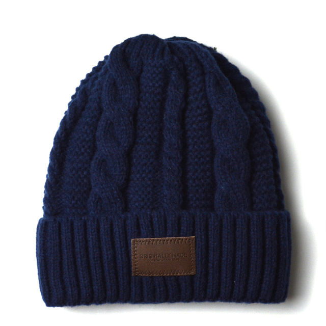 Women's Korean Style Twist Knitted Beanie Autumn Winter Thick Warm Ear Protection Knit Hat Fashion Cold Cap