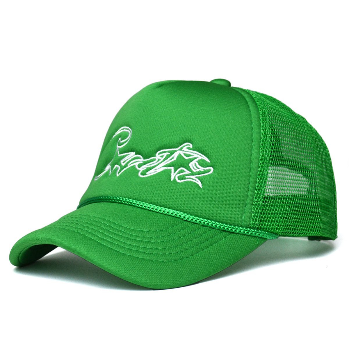 New American Style Trucker Hat Curved Brim Men Women Letter Embroidery Adjustable Sun Visor Driver Cap