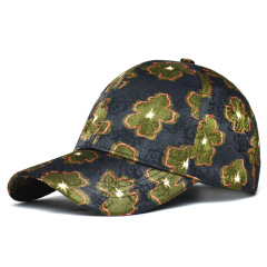 Women's Ethnic Style Floral Print Baseball Cap Hard Top Outdoor Sun Protection Casual Fashion Duckbill Cap
