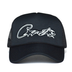 New American Style Trucker Hat Curved Brim Men Women Letter Embroidery Adjustable Sun Visor Driver Cap