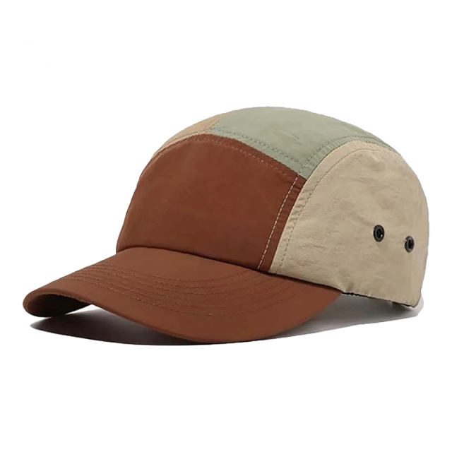 Retro 5-Panel Soft Crown Flat Brim Outdoor Sports Sun Hat