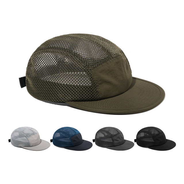 Quick Dry 5-Panel Mesh Baseball Cap Outdoor Unisex Camping Hat