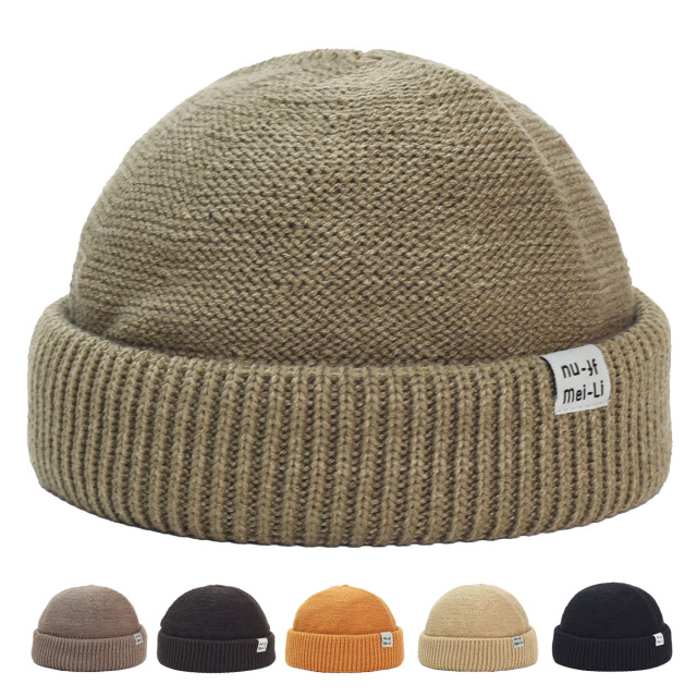 Men's Streetwear Knitted Beanie Korean Style Hip-hop Warm Skullcap