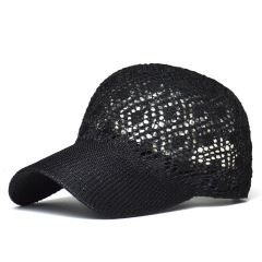 Summer New Women's Glitter Hollow Mesh Baseball Cap Korean Fashion Breathable Casual Sun Hat Adjustable Trendy Cap