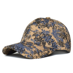 Women's Ethnic Style Floral Print Baseball Cap Hard Top Outdoor Sun Protection Casual Fashion Duckbill Cap