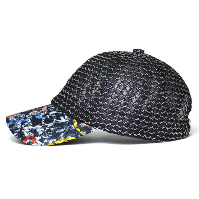 Women's Summer Sun Protection Baseball Cap Casual Breathable Mesh Lace Hat Fashion Adjustable Trucker Cap