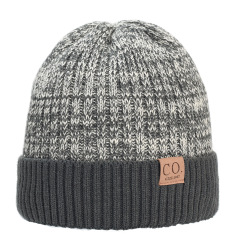 In Stock Winter Men's Double Layer Knitted Beanie New Adult Thick Fleece Lined Warm Winter Hat
