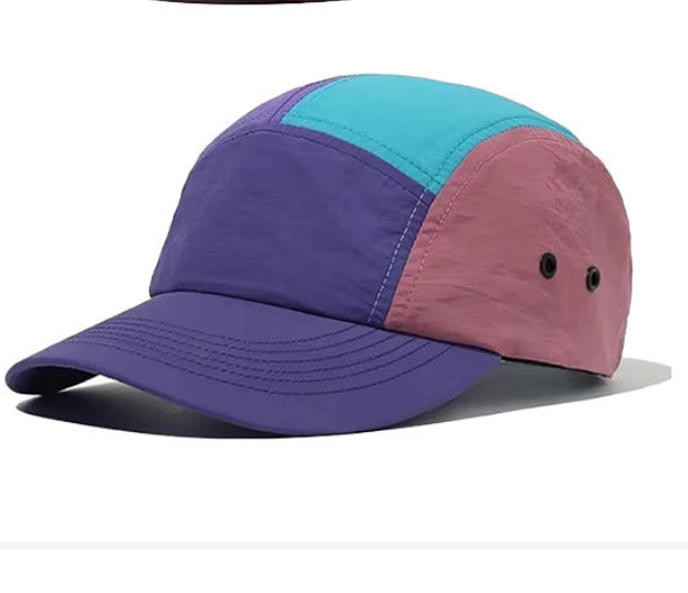 Retro 5-Panel Soft Crown Flat Brim Outdoor Sports Sun Hat