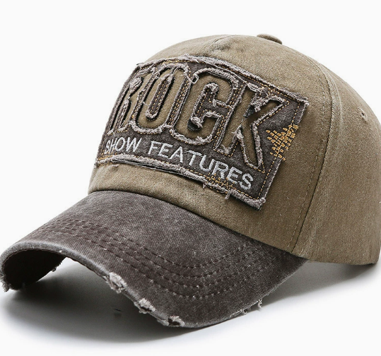 Retro Ripped Denim Adjustable Outdoor Sun Protection Baseball Hat