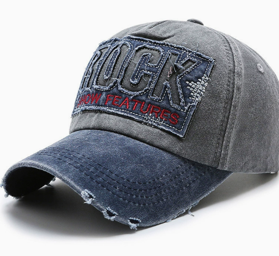 Retro Ripped Denim Adjustable Outdoor Sun Protection Baseball Hat