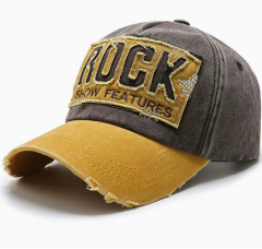 Retro Ripped Denim Adjustable Outdoor Sun Protection Baseball Hat