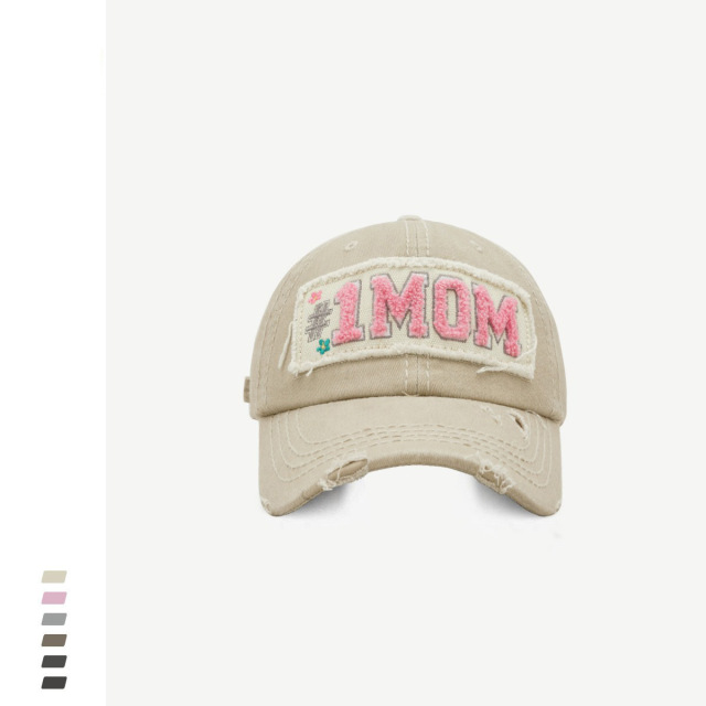 Towel Embroidery Letter Patch Baseball Cap for Men Women Winter Korean Fashion Streetwear Distressed Dad Hat