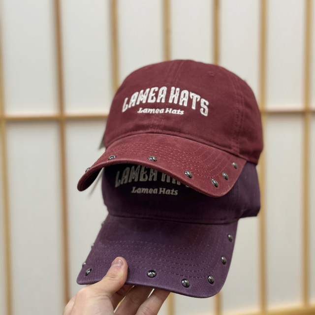 2026 New American Washed Denim Rivet Baseball Cap for Women, Soft Top Large Head Circumference Hat, Face Slimming Fashion Casual Adjustable Dad Hat