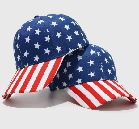 American Flag Baseball Cap for Men Women, Fourth of July Patriotic Hat, Outdoor Sun Protection Adjustable Dad Hat