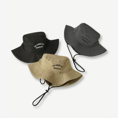 Women's Summer Breathable Outdoor Sun Bucket Hat Solid Color Letter UV Protection Hat