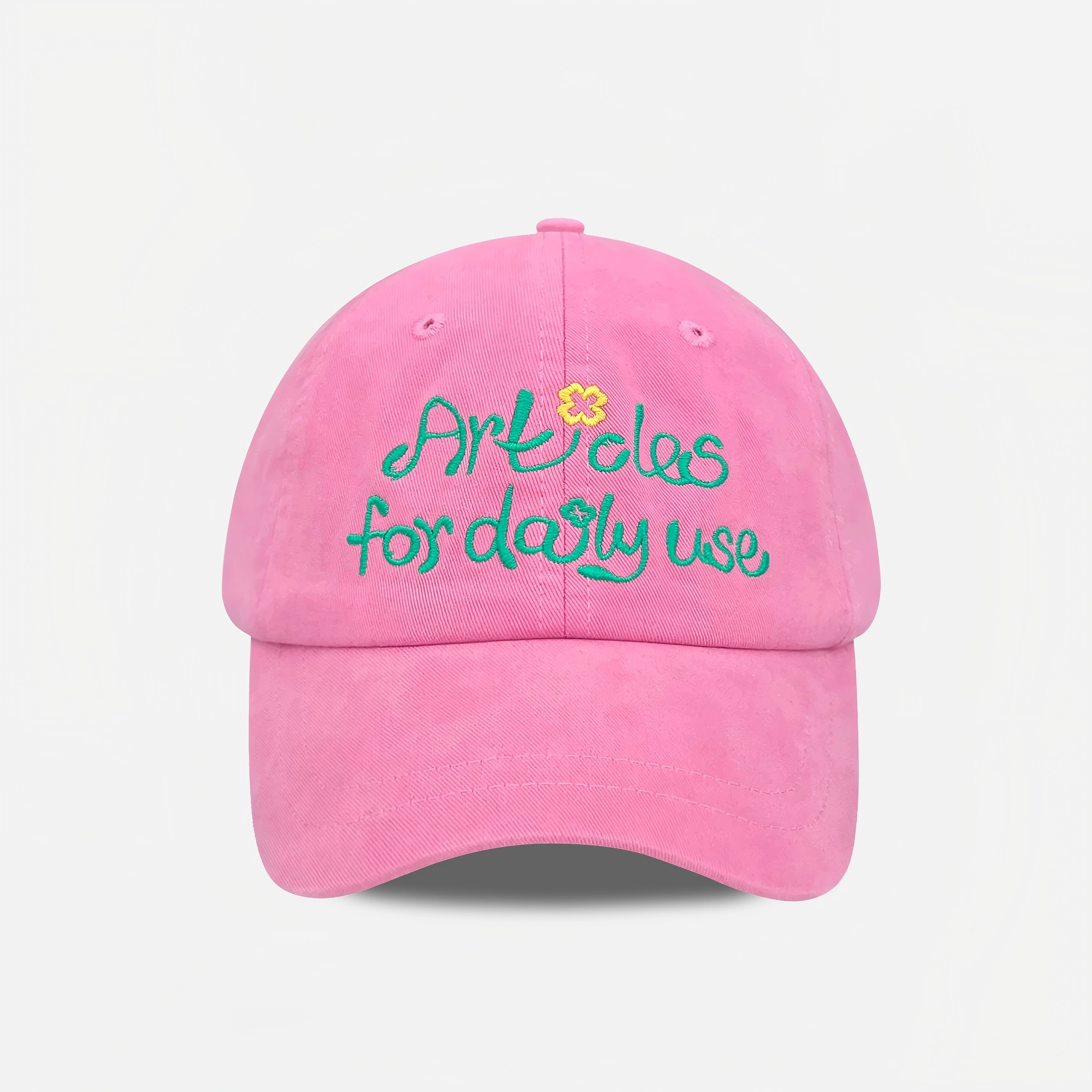 2026 Spring Summer New Letter Embroidery Pink Baseball Cap for Women, Casual Versatile Soft Top Sun Visor Adjustable Dad Hat