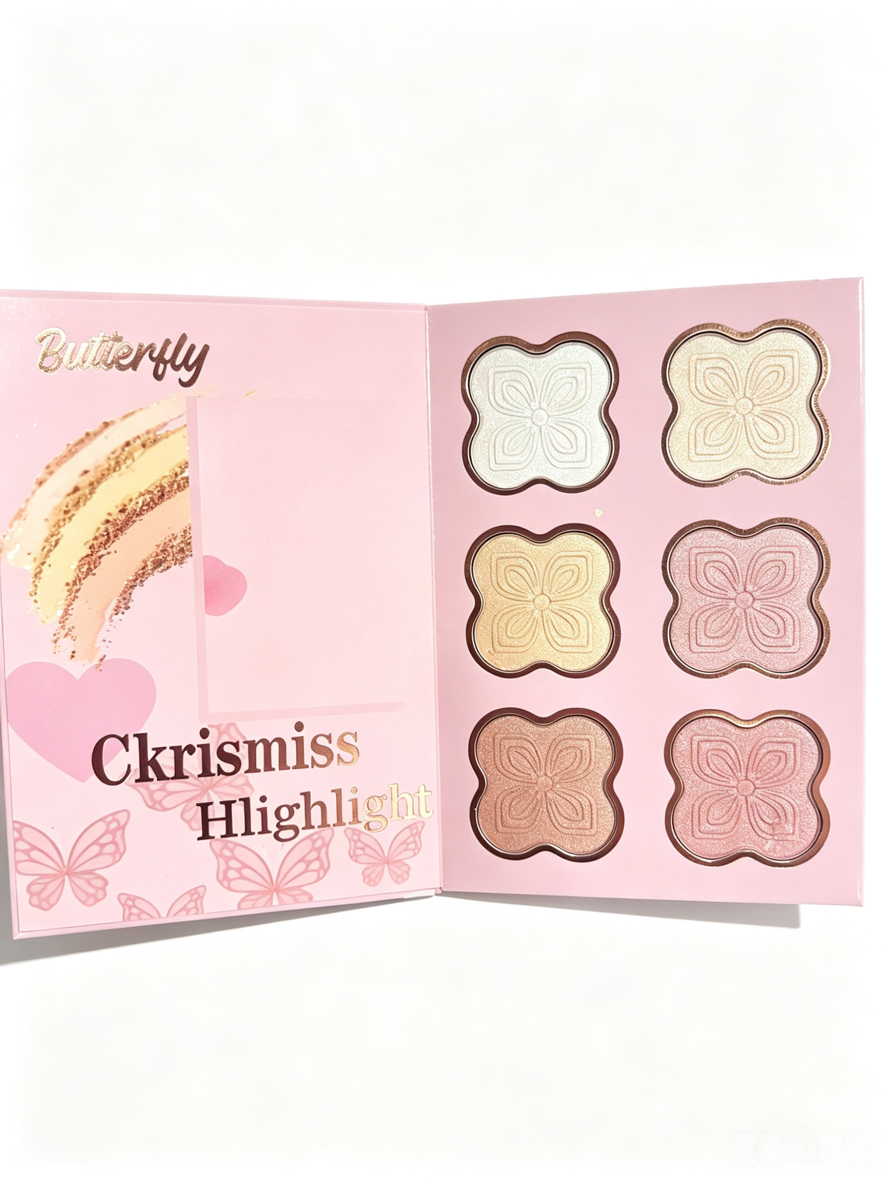Paleta de maquillaje todo en uno Butterfly de CKRISMISS | 4 en 1: sombra de ojos, colorete, iluminador y contorno.