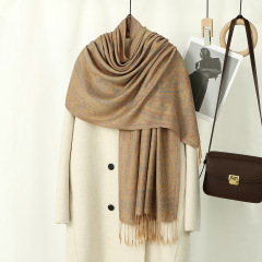 Vintage Paisley Print Shawl with Fringe – Elegant Autumn Winter Scarf