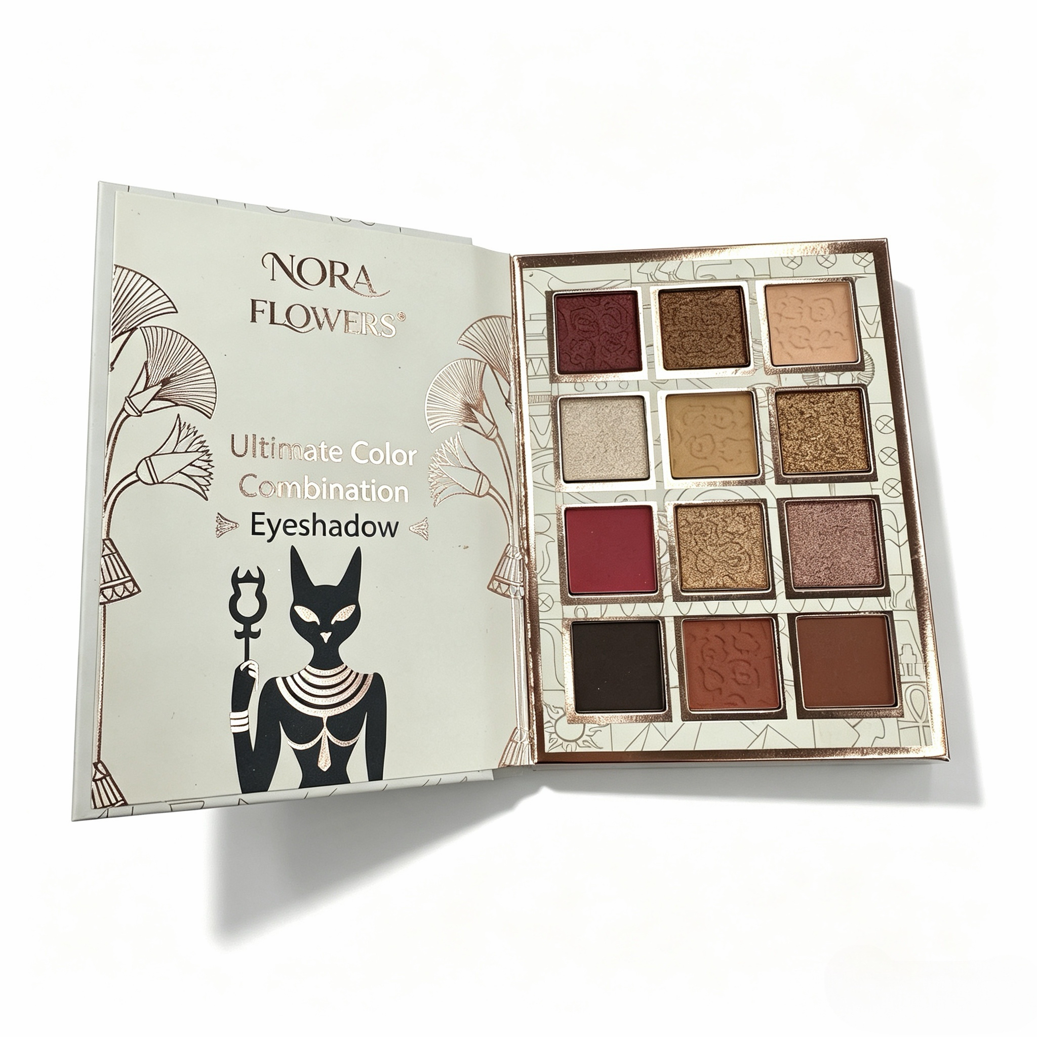 Ancient Egypt Inspired Complete Makeup Book | Eyeshadow + Blush + Highlighter + Lip Gloss All In One