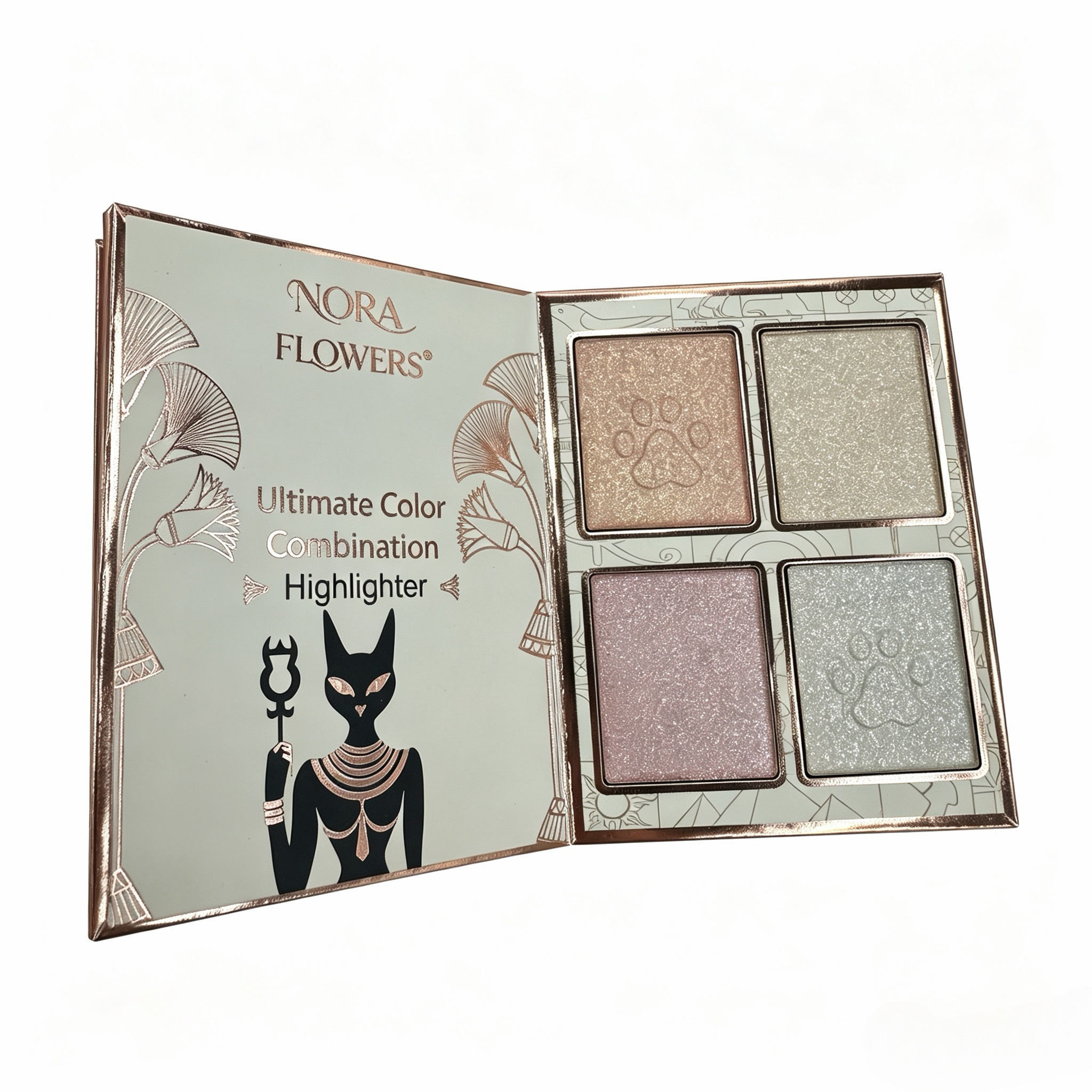 Ancient Egypt Inspired Complete Makeup Book | Eyeshadow + Blush + Highlighter + Lip Gloss All In One