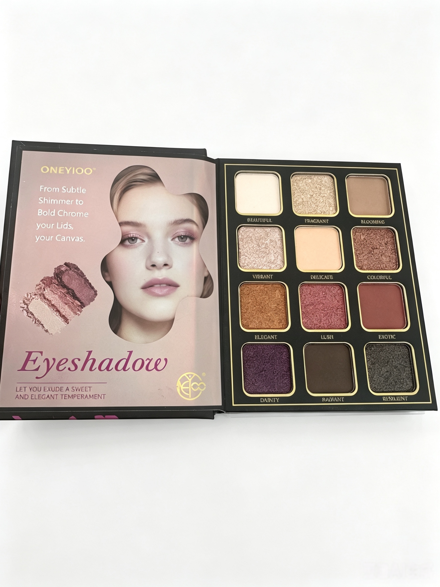 ONEYIOO Black Cat Beauty Multi-Functional All In One Book Makeup Palette | Eyeshadow, Lip Gloss, Highlighter & Blush Full Face Professional Makeup Set