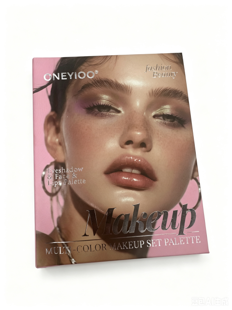 ONEYIOO Glow Up Girl All-In-One Book Makeup Palette | Eyeshadow, Brow Powder, Blush, Highlighter & Lip Gloss Full Makeup Kit