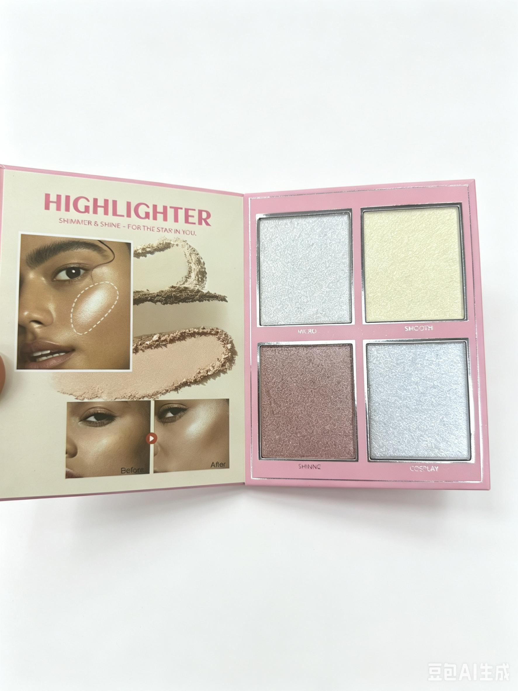 ONEYIOO Glow Up Girl All-In-One Book Makeup Palette | Eyeshadow, Brow Powder, Blush, Highlighter & Lip Gloss Full Makeup Kit