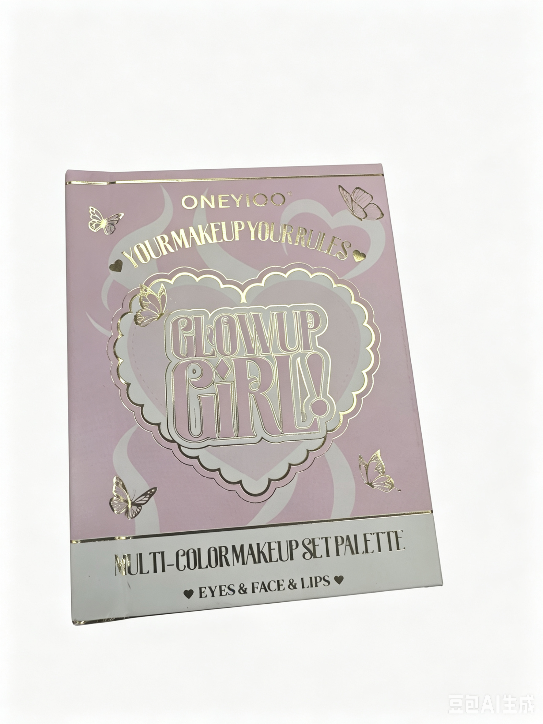 ONEYIOO Glow Up Girl All-In-One Book Makeup Palette | Eyeshadow, Brow Powder, Blush, Highlighter & Lip Gloss Complete Full Face Makeup Kit