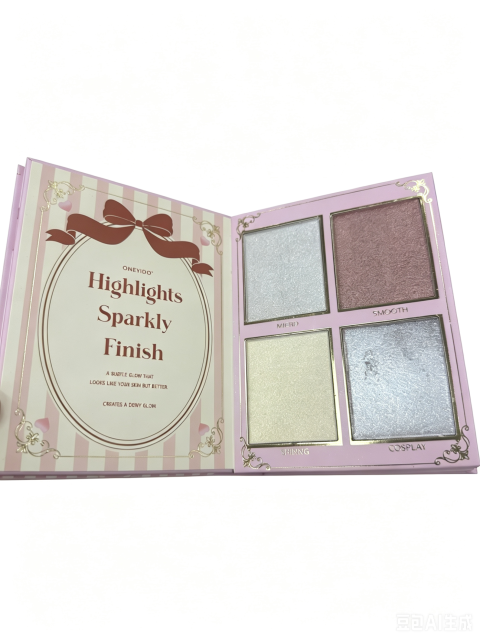 ONEYIOO Glow Up Girl All-In-One Book Makeup Palette | Eyeshadow, Brow Powder, Blush, Highlighter & Lip Gloss Complete Full Face Makeup Kit