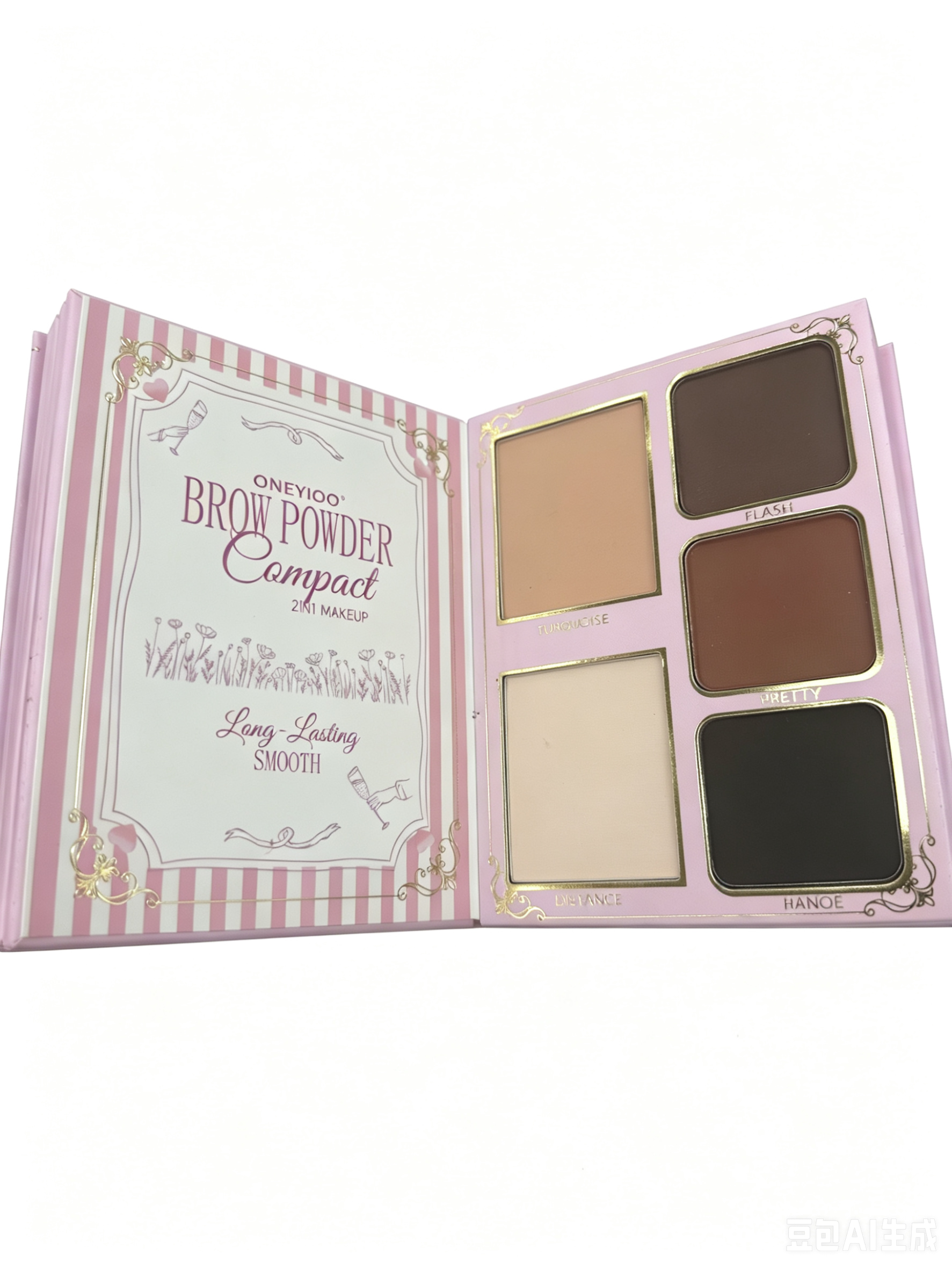 ONEYIOO Glow Up Girl All-In-One Book Makeup Palette | Eyeshadow, Brow Powder, Blush, Highlighter & Lip Gloss Complete Full Face Makeup Kit