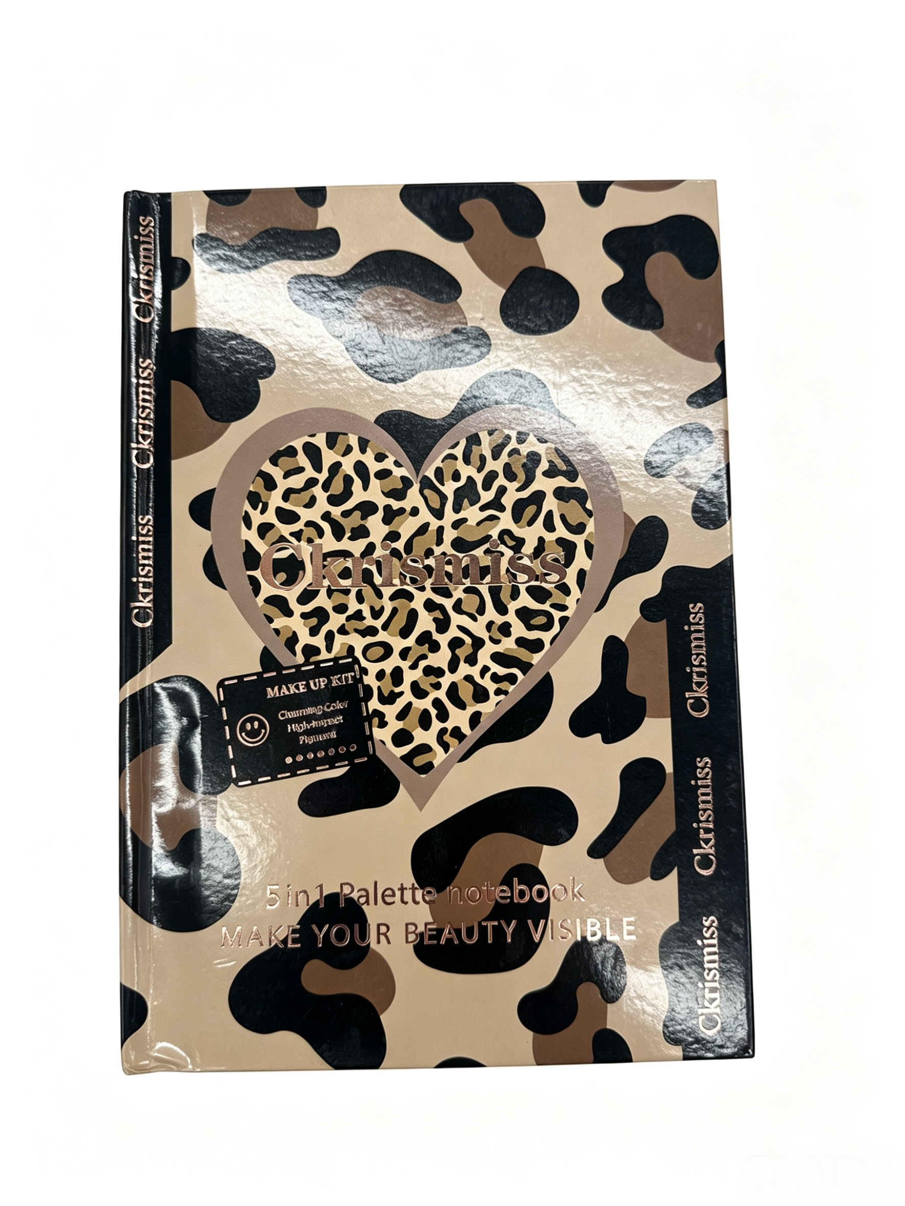 Krismiss 5-in-1 Leopard Print Book Makeup Palette