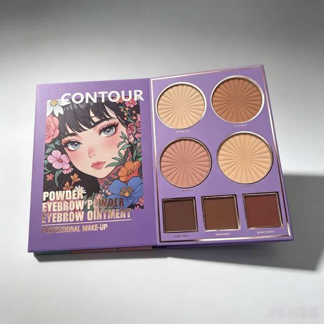 Krismiss All-In-One Pro Makeup Kit | Eyeshadow + Blush + Highlighter + Contour & Brow Powder Complete Makeup Palette