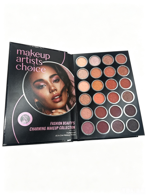 All In One Book Style Makeup Set | Eyeshadow Blush Contour Highlighter Lip Gloss With Brushes Full Makeup Kit For Daily Travel & Gift