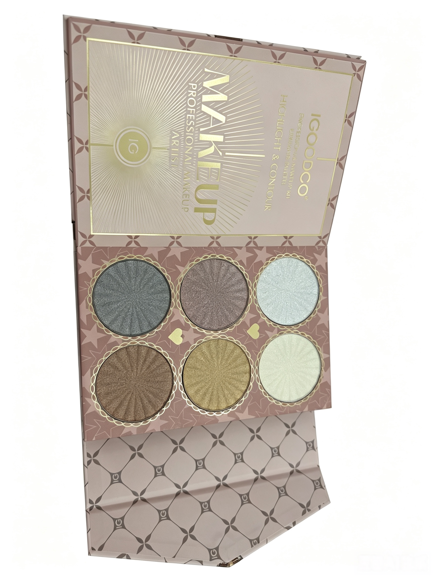 IGOODCO Luxury Book Style All In One Full Makeup Kit | Double Eyeshadow + Blush + Highlight Contour + Cream Concealer + Eyebrow Powder + Lip Gloss Complete Professional Makeup Gift Set